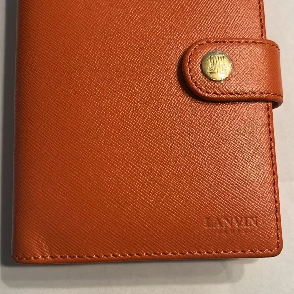 Lanvin Orange Agenda Wallet Notebook